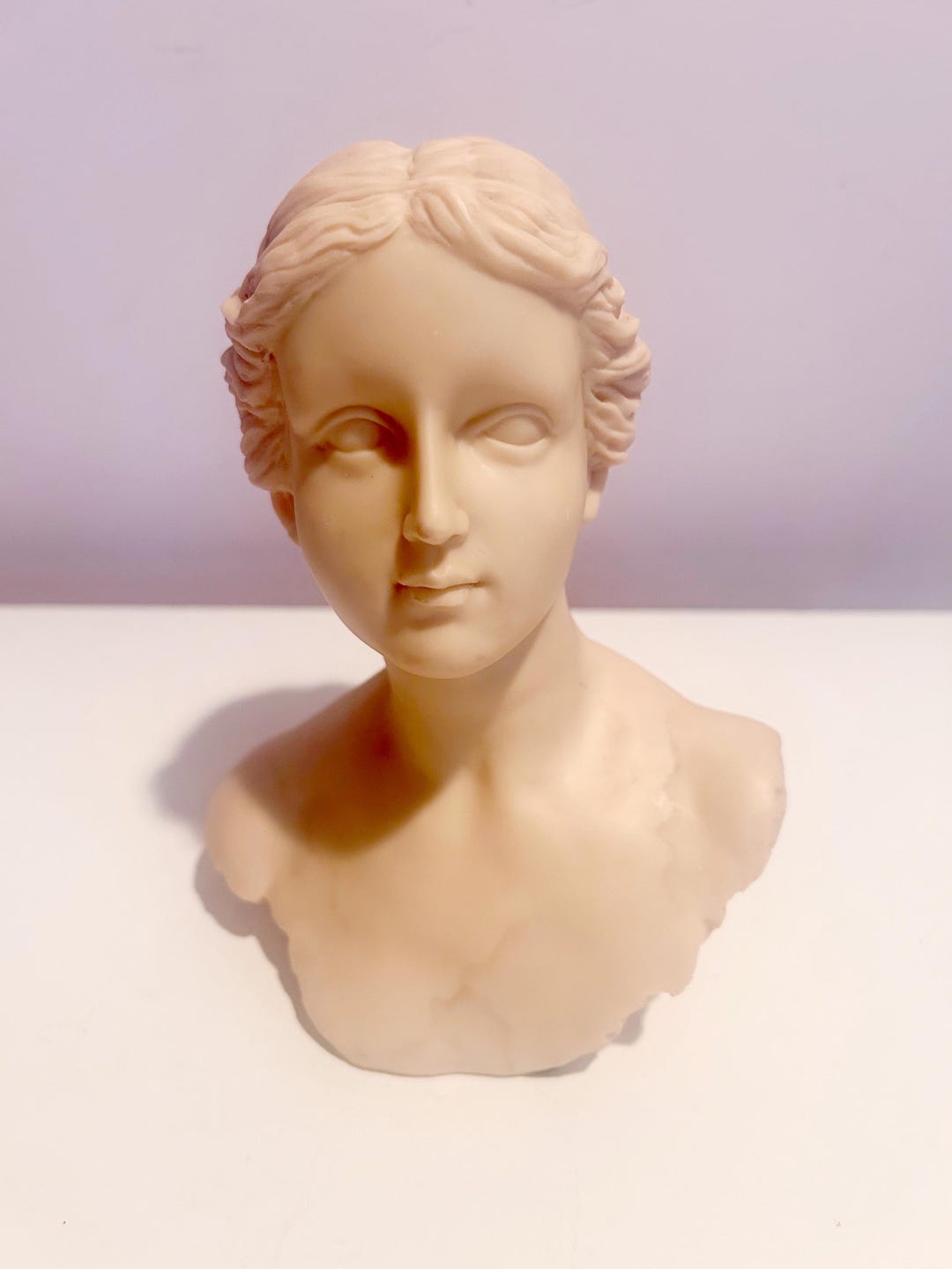 Vintage Sculptural Bust Figurine Greek Woman Bust Statue by Decoline ...