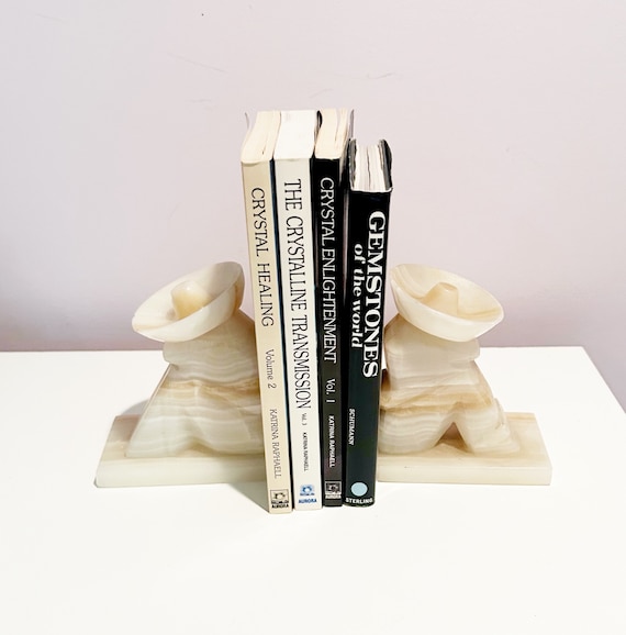 Alabaster Bookends Pair (MEB) Alabaster Bookends Pair (MEB)