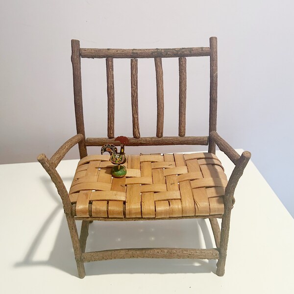 Rustic Doll Furniture Twig Furniture Doll Settee or Plant Stand