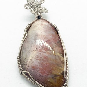 Sterling Silver Wire Wrapped Agate Pendant