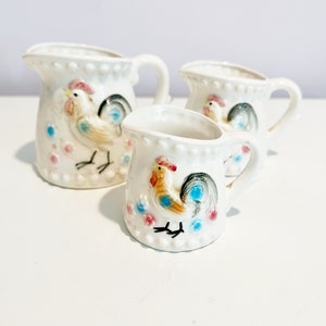 Ceramic Rooster Set of Measuring Cups