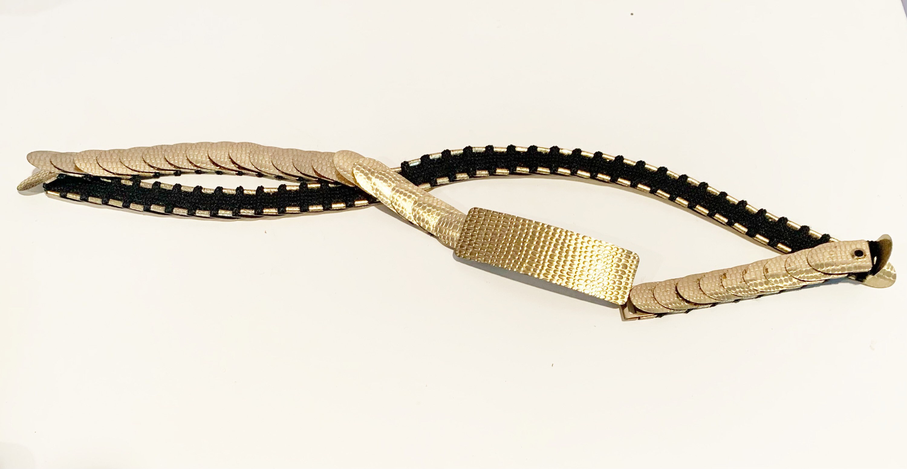 Vintage New Old Stock Fish Scale Cinch Belt 70 main image 3