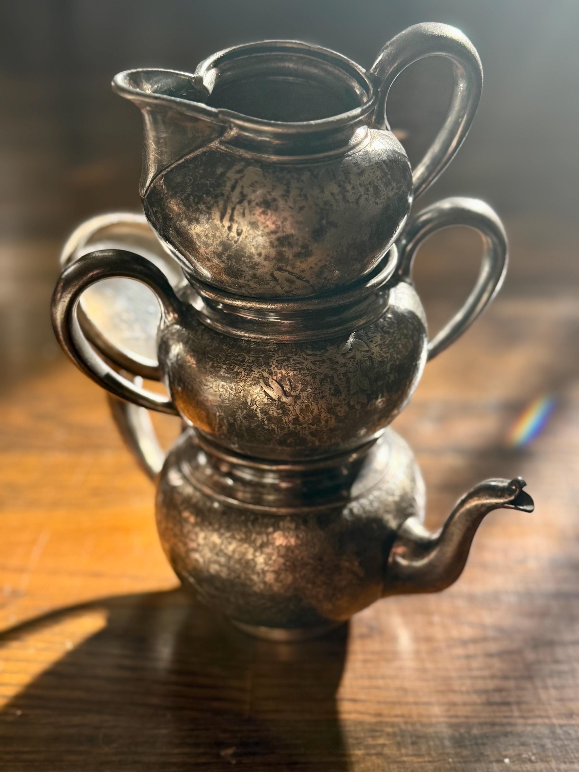Antique Wilcox Silver Plate Tea Set, 3-piece Quadruple Plate - Etsy