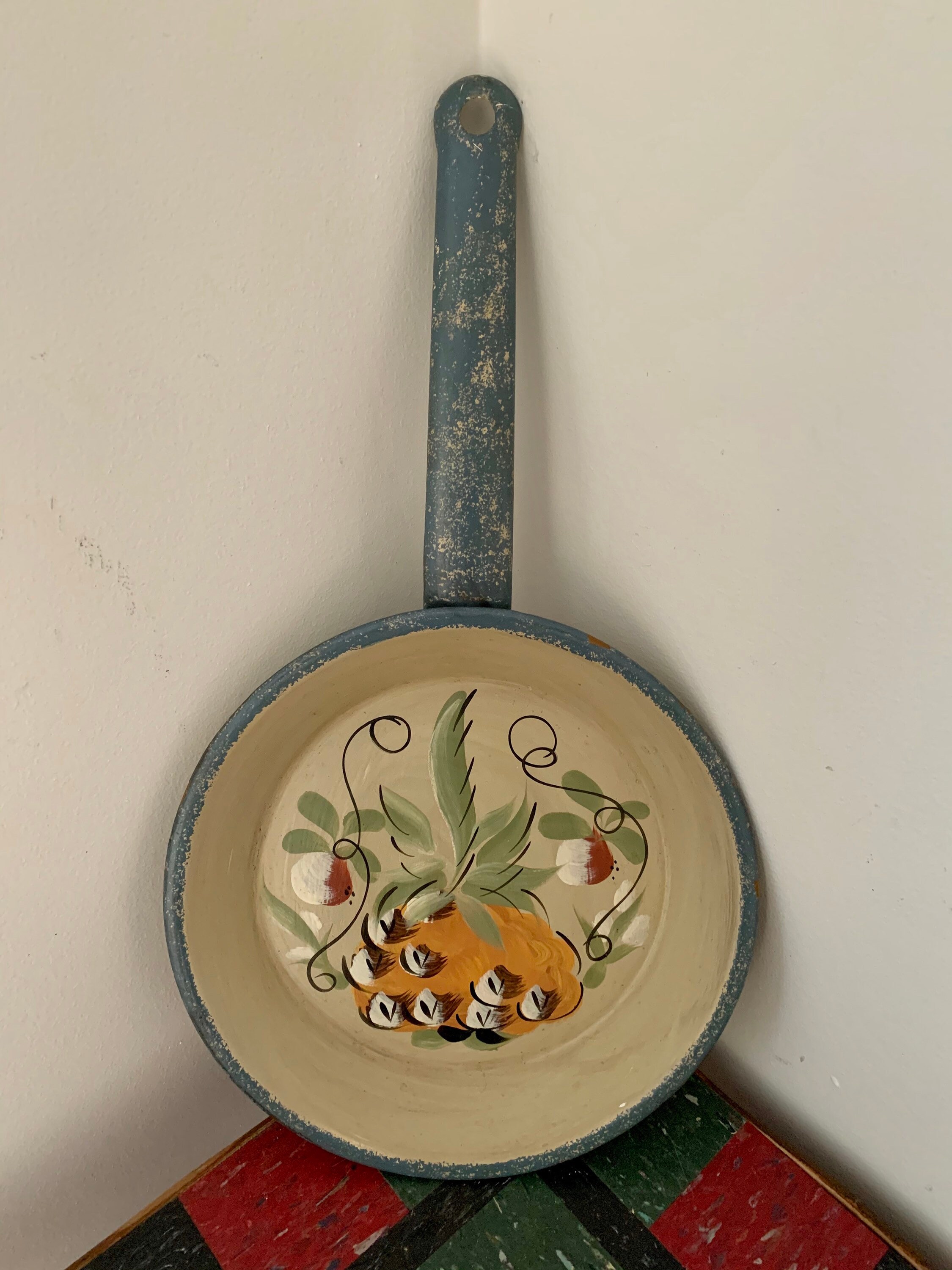 Decoración de la cocina de la sartén vintage Toleware | Etsy