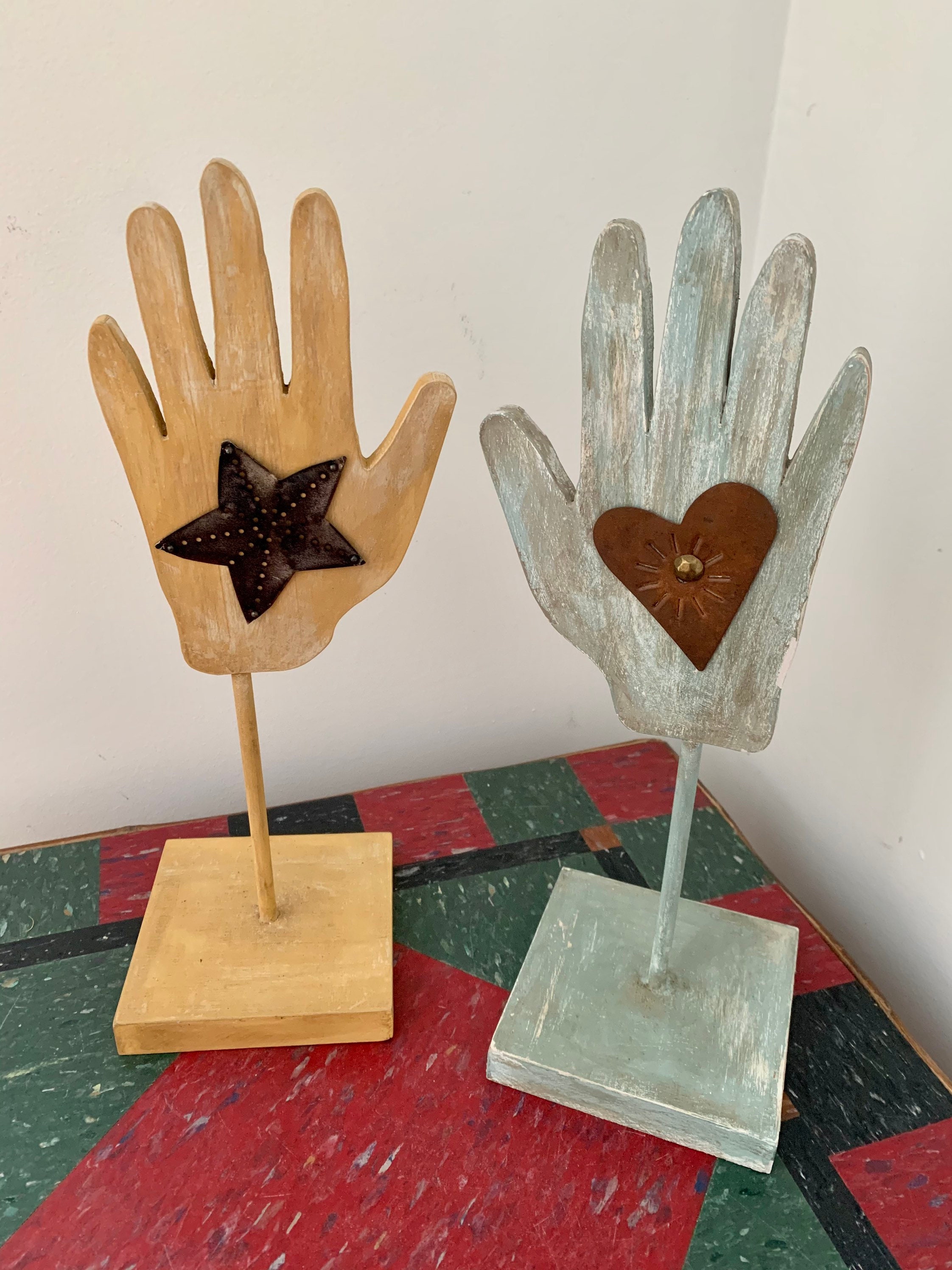 Wooden Hands Jewelry Holder Unique Display Craft Show Displays Etsy