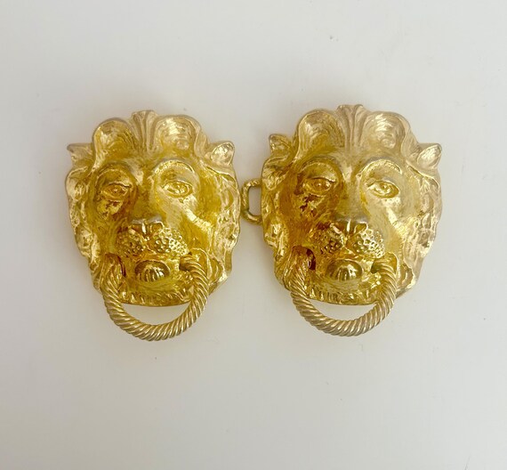 Mimi Di N 70’s Gold Tone belt buckles 1975 MIMI DI N Double Big Bulbous Snail Belt Buckle. For  main image 3