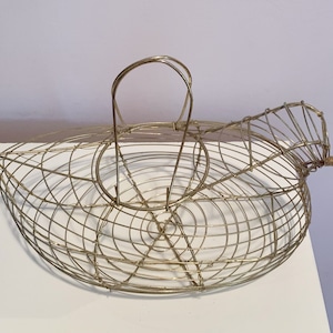 Rooster Hen Wire Egg Basket