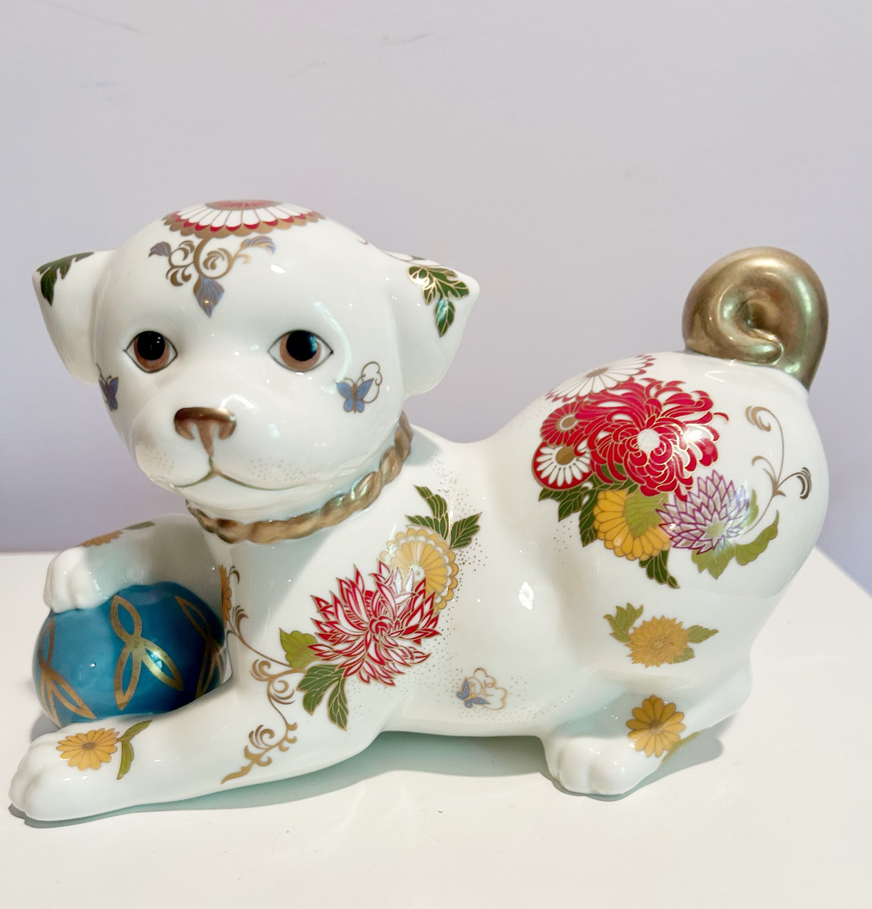 Vintage Franklin Mint Chinoiserie Satsuma Foo Dog Puppy Statue - Etsy