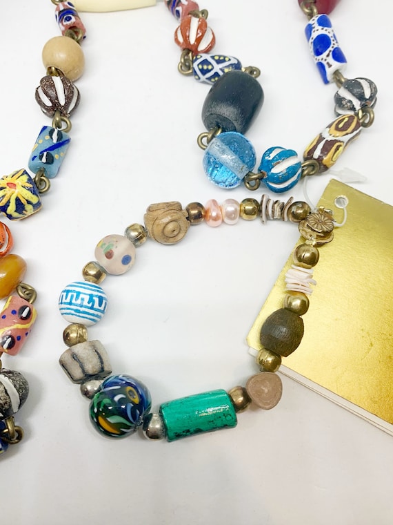 Beads From Around the World Necklace and Bracelet… - image 1