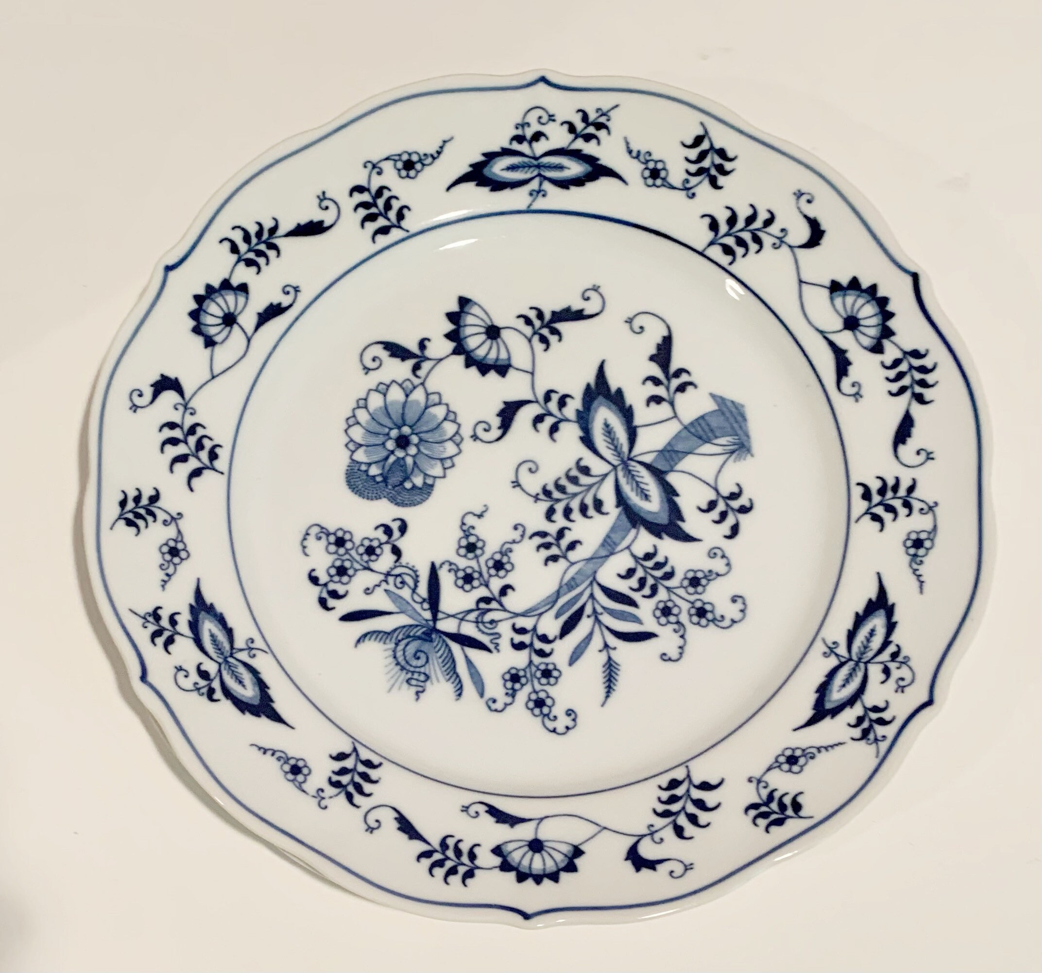 Blue Danube Rectangle Mark Bread & Butter Plates Blue Onion Vintage Japan