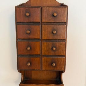 Vintage Apothecary Cabinet Wood Cabinet with Shelves and Doors Medicine Cabinet Spice Rack