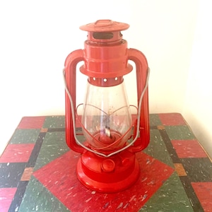 Vintage Chinese Red Railroad Lantern Farmhouse Decor