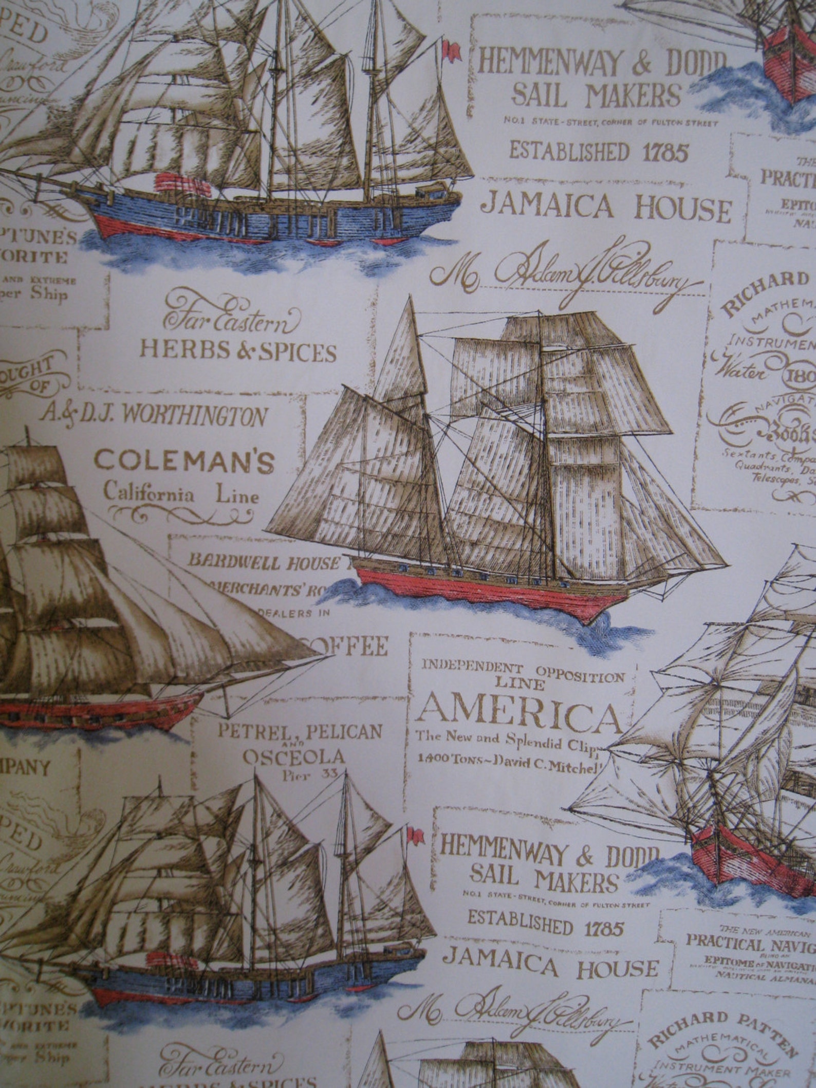 Vintage Nautical Wallpaper Roll | Etsy