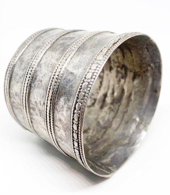 Antique Tribal Silver Upper Arm Cuff Bracelet Raja