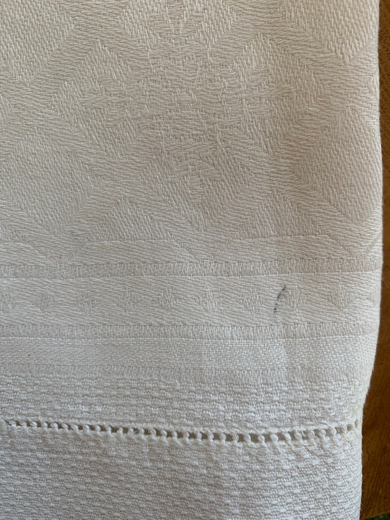 Antique Vintage Irish Linen Damask Huck Guest Towel Triple - Etsy