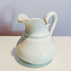 Antique Boudier Paris Creamer Milk Jug Small Pitcher French Farmhouse