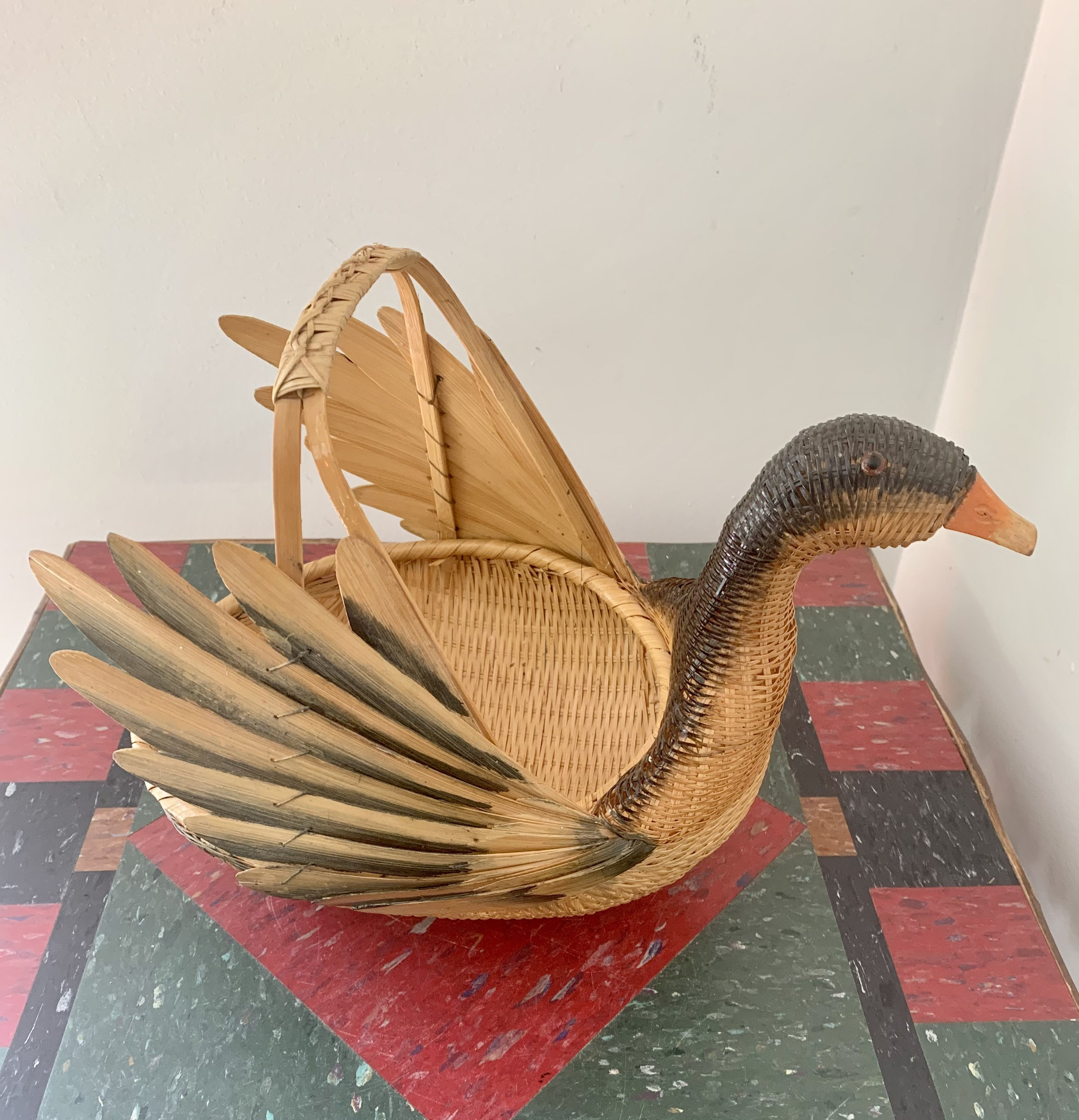ヴィンテージの白鳥編み籠 浙江上海手工芸品 民芸品 - Etsy 日本