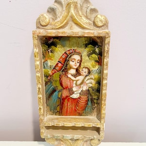 Arte coloniale peruviana Arte originale fatta a mano Decorazione per la casa vintage Arte Roccocò