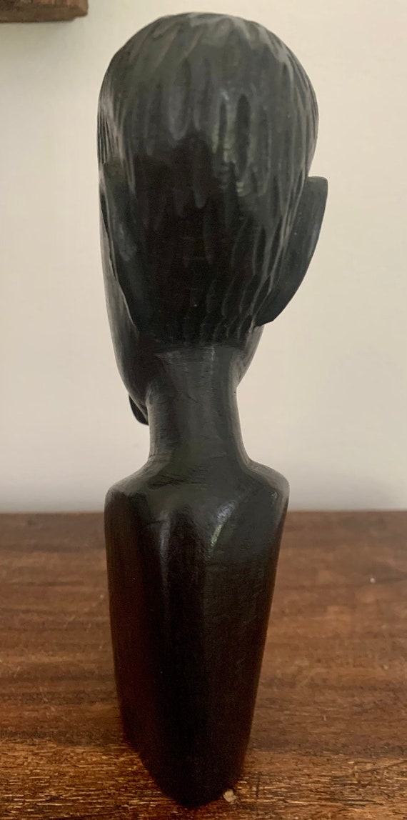 ヴィンテージの黒檀彫刻アフリカ人男性の胸像 - Etsy 日本