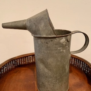 Antique Farmhouse Galvanized Oil Can