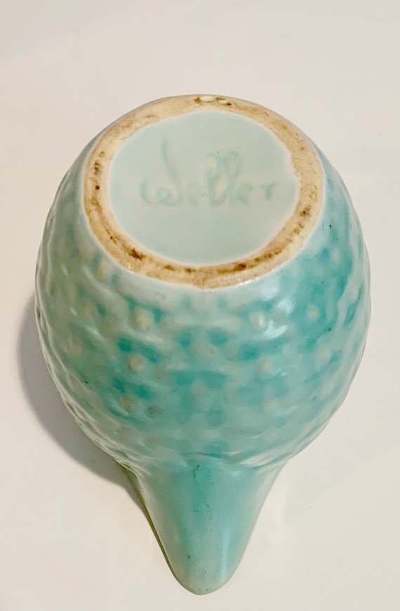 Vintage 1930s Weller Pottery Aqua Basket Weave Pattern Creamer - Etsy