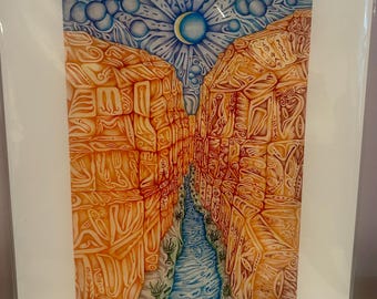 Rio Grande Gorge by Artist Mieshiel Giglee Print