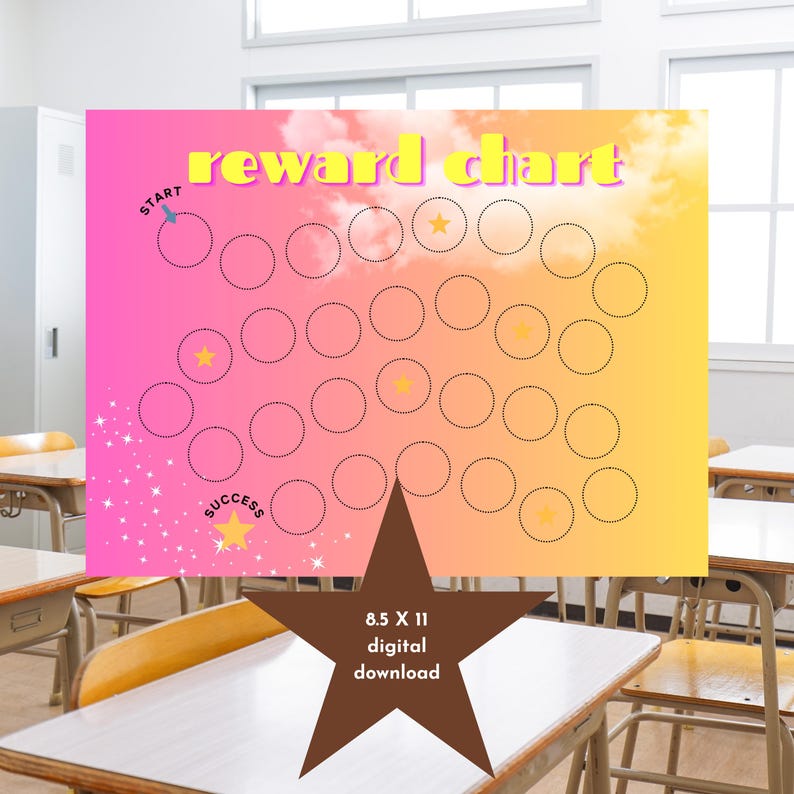 Student Reward Chart PDF | Printable Classroom Incentive Chart | 8.5 X ...