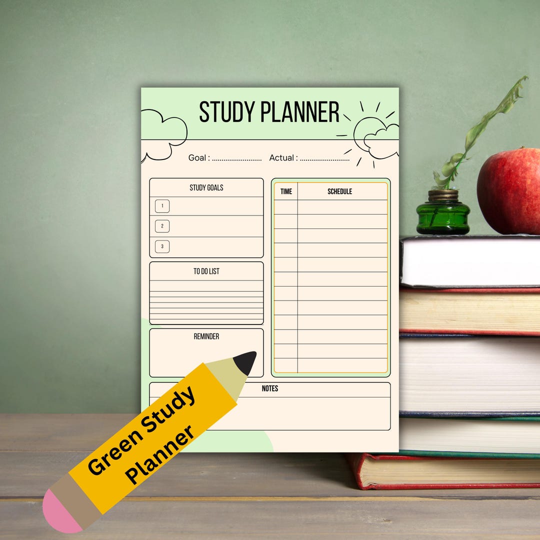 Study Planner Printable PDF | Student Schedule & To-do Planner | Daily ...
