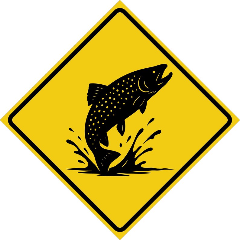 Reflective Fish Sign - Etsy