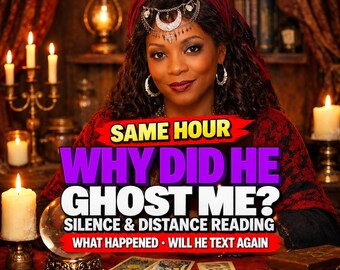 Why Did He Ghost Me Psychic Reading | Will He Text Again? | Same Hour No Contact Tarot Reading | His Silence, Hidden Feelings & Love Insight