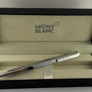 Classique Montblanc Meisterstuck Signature StarWalker Blue Ink Ballpoint "Silver Body" Rollerball Pen Special Gift Smooth & Fine Writing