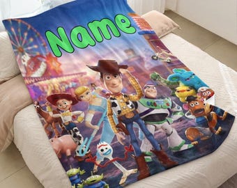 Manta personalizada de Toy Story: regalo con nombre personalizado