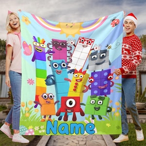 Numberblock Decke Geschenk, personalisieren Number Blocks Decken