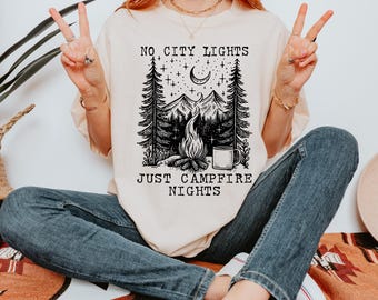 Campfire Nights T-Shirt, Unisex Outdoor Adventure Tee