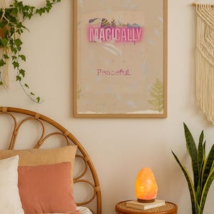 Magically Peaceful Poster – Boho Dreamy Wall Art for Bedroom, Meditation & Relaxation Space Decor
