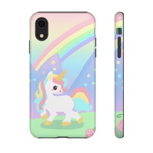 Colorful Unicorn Phone Case, Cute Magical Design, Tough Phone Cover for kids and Unicorn Lovers