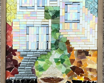 Garten-Kaffee-Mosaik-Kunst