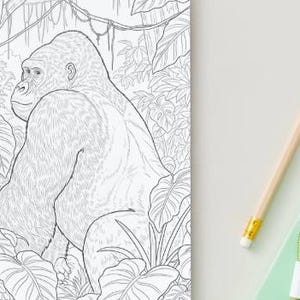 Wild animal coloring book 50+ pages | Printable mammals adults and children | Instant download | Stress-relieving and educational activity