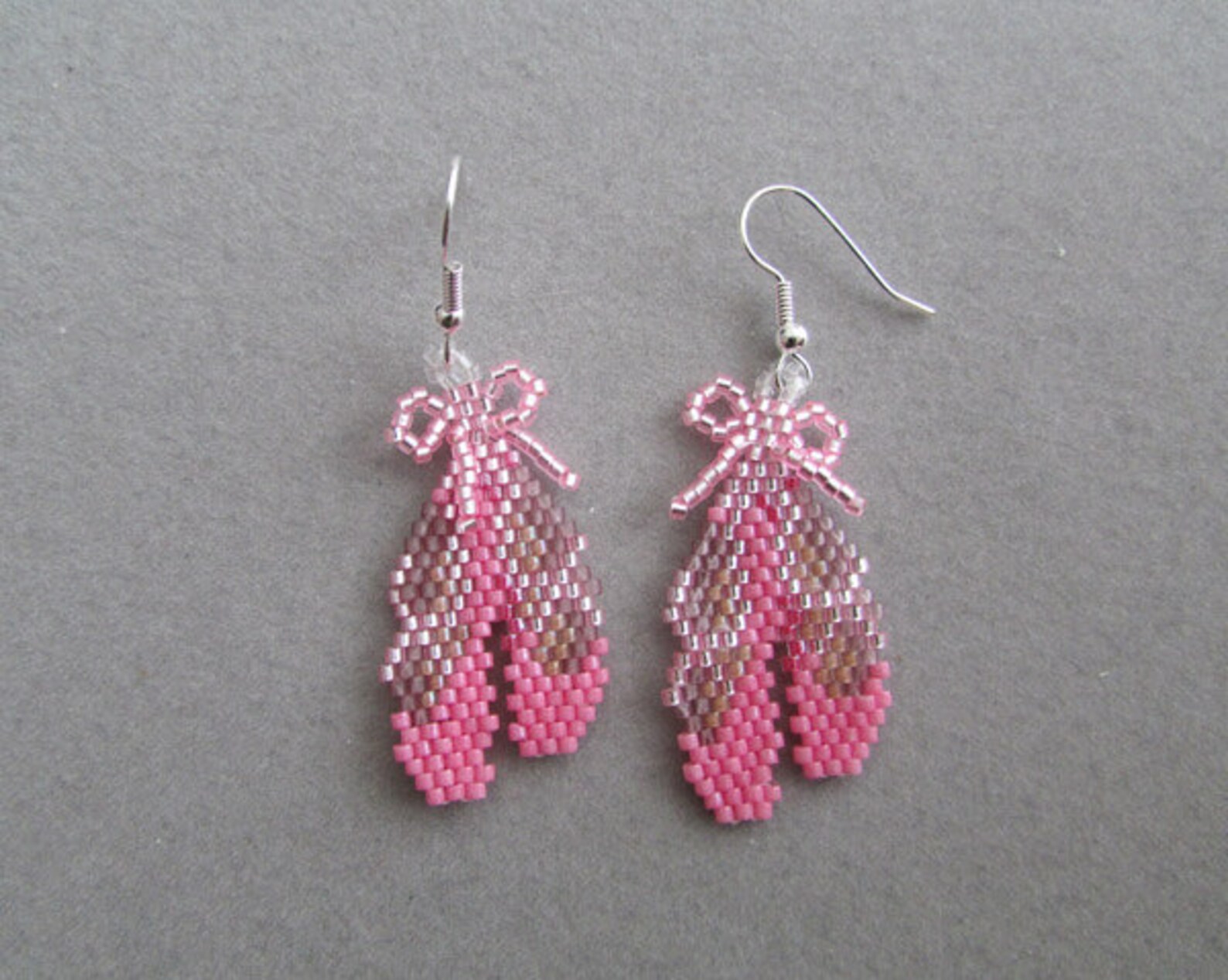 Ballet Shoes Earrings in Delica Beads Etsy
