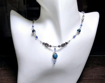 Unique Handmade Necklace, Bracelet & Earrings Set with Abalone