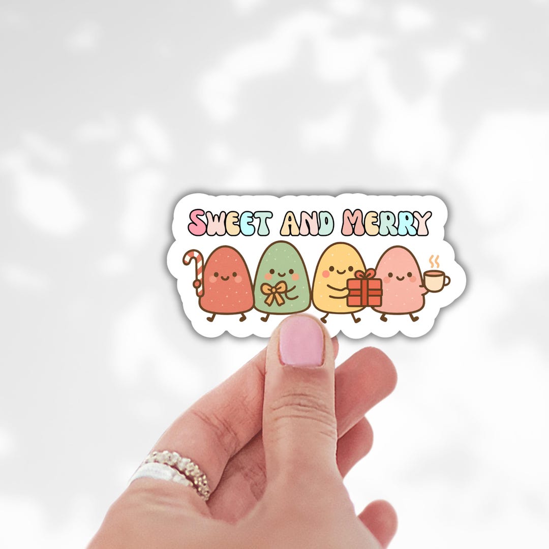 Sweet and Merry Festive Gumdrop Parade Sticker, Cute Candy Stickers for ...