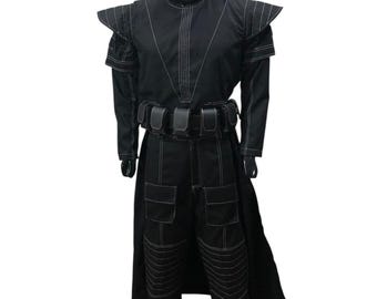 Mono negro de cosplay de Boba Fett: traje de cazarrecompensas mandaloriano para la Comic Con