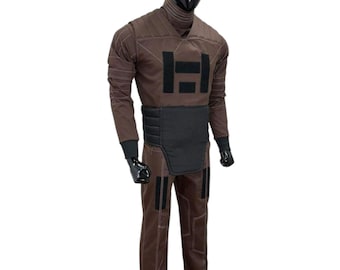 Traje de vuelo marrón de The Mandalorian de Star Wars / Traje de cosplay del cazarrecompensas Din Djarin