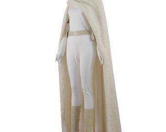 Disfraz de Padmé Amidala para la Arena Geonosis / Traje de cosplay de Star Wars White Battle para mujer