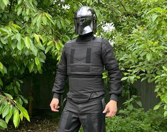 Kombinezon lotniczy inspirowany Din Djarin – 3-częściowy zestaw do cosplayu Mandalorian z taktycznym dopasowaniem