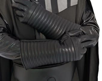 Guantes de cuero inspirados en Darth Vader – Guantes para disfraz de Sith negro