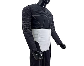 Cosplay de traje de vuelo negro mandaloriano: conjunto de 3 piezas de cazarrecompensas de Star Wars