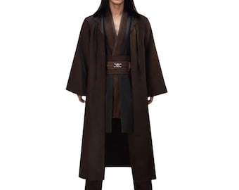 Disfraz de túnica Jedi de Anakin Skywalker – Cosplay de La Venganza de los Sith con cinturón