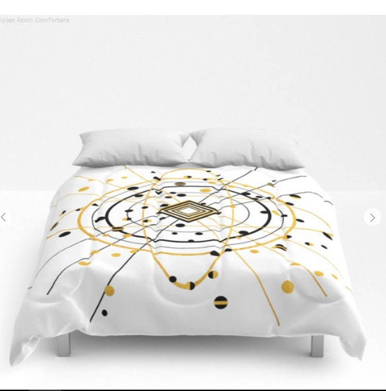 Complex Atom Comforter Filled With Poly Fill Or Duvet Cover Etsy