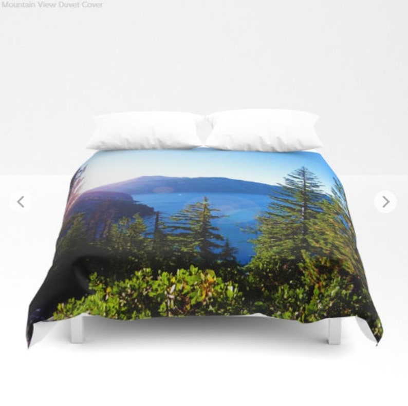 Mountain View Comforter Filled With Poly Fill Or Duvet Cover Etsy